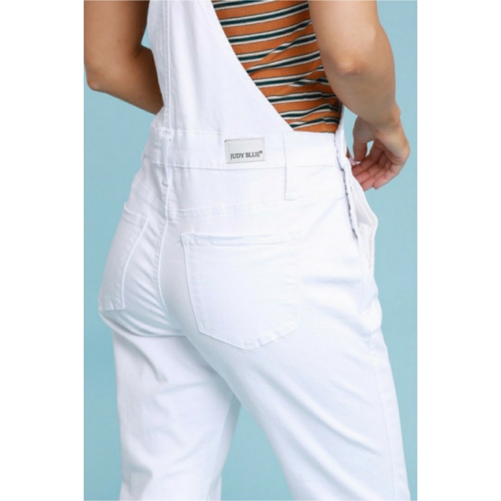 S M L XL White Relaxed Fit Overall - Picture 5 of 8